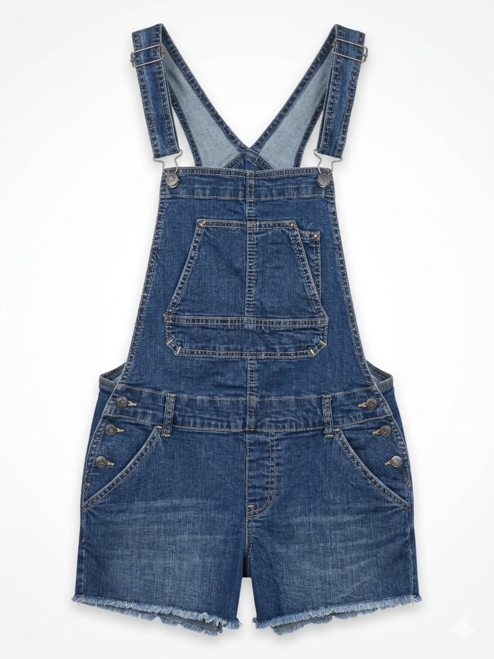 UNIONBAY Denim Short Overalls - Blue